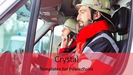  Presentation with ambulance - Amazing slide set having call duty - emergency doctor and nurse driving backdrop and a red colored foreground