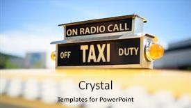  Presentation with vintage car - Beautiful presentation theme featuring call duty - vintage roof top taxi cab backdrop and a blonde colored foreground