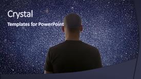  Presentation with universe - Audience pleasing slide deck consisting of call god - universe starry sky and silhouette backdrop and a tawny brown colored foreground