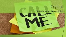  Presentation with cork - Slides enhanced with call-me-on-sticky-note background and a yellow colored foreground