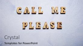  Presentation with colored - Slide set consisting of call-me-please-text background and a lemonade colored foreground