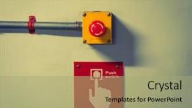  Presentation with effect - Slide deck consisting of call point service button filtered background and a mint green colored foreground