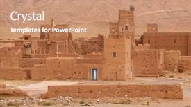  Presentation with north africa - Cool new PPT theme with called a kasbah in desert backdrop and a coral colored foreground
