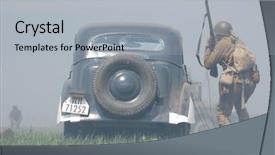  Presentation with star red - Slide set having called red star wears historic background and a light gray colored foreground