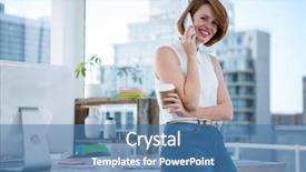  Presentation with young business woman smile show - Cool new slide deck with callege - smiling hipster business woman holding backdrop and a teal colored foreground