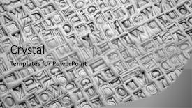  Presentation with blocks - Amazing presentation theme having calligraphy alphabet - old letterpress blocks background imprinted backdrop and a light gray colored foreground