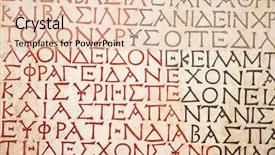  Presentation with christian - PPT theme having calligraphy alphabet - pre-christian latin writing carved background and a lemonade colored foreground