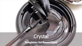  Presentation with chinese paintings - Slides having calligraphy tools - chinese inkstone background and a gray colored foreground