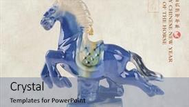  Presentation with chinese calligraphy - Presentation design consisting of calligraphy word for horse 2014 background and a seafoam green colored foreground