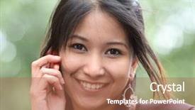  Presentation with nerve cell neurons - PPT theme consisting of calling on her cell phone background and a  colored foreground