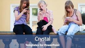  Presentation with nurses and mobile phones - PPT layouts featuring calling on the mobile phone background and a ocean colored foreground