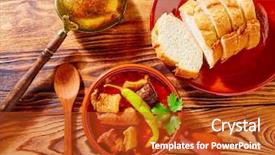  Presentation with tapas - Beautiful theme featuring callos madrilena typical from madrid backdrop and a  colored foreground