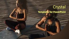  Presentation with calm - Beautiful slides featuring calm-afro-american-couple-doing backdrop and a tawny brown colored foreground