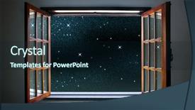  Presentation with starry night - Amazing slide set having calm and clear starry night backdrop and a wine colored foreground