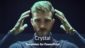  Presentation with power plug calm - Presentation theme featuring calm-and-confident-man-puts background and a  colored foreground