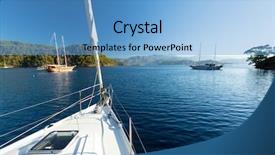  Presentation with anchors - Colorful slide deck enhanced with calm bay aegean sea backdrop and a  colored foreground