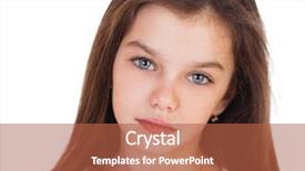  Presentation with power plug calm - Theme with calm brunette little girl isolated background and a red colored foreground