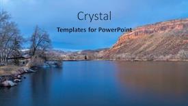  Presentation with sandstone - PPT layouts featuring calm-dusk-over-colorado-foothills background and a light blue colored foreground