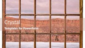  Presentation with colorado - Audience pleasing theme consisting of calm-dusk-over-colorado-foothills backdrop and a coral colored foreground