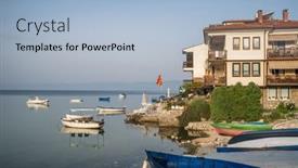  Presentation with calm - Presentation theme enhanced with calm-early-morning-scene background and a light blue colored foreground