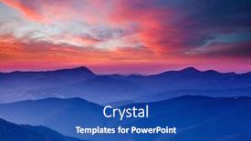  Presentation with solar tree evening landscape - Slides enhanced with calm-evening-landscape background and a ocean colored foreground