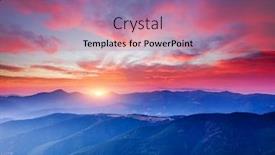  Presentation with calm - Beautiful theme featuring calm-evening-landscape backdrop and a coral colored foreground