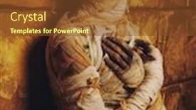 Presentation with mythology - Theme enhanced with calm-halloween-mummy-against background and a tawny brown colored foreground