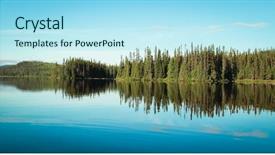  Presentation with calm - Theme with calm lake in quebec background and a  colored foreground