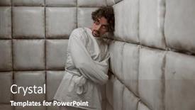  Presentation with mental - Theme having calm-man-with-schizophrenia-mental and a gray colored foreground