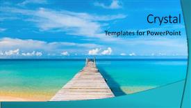  Presentation with contemplating - PPT layouts consisting of calm meditation contemplating the sea background and a cyan colored foreground