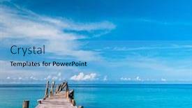  Presentation with contemplating - Audience pleasing slides consisting of calm meditation contemplating the sea backdrop and a light blue colored foreground