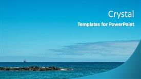  Presentation with deep ocean - Slide deck with calm-ocean-water-and-deep background and a  colored foreground