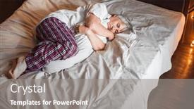  Presentation with dreams - PPT theme featuring calm-peaceful-elderly-mature-hoary background and a gray colored foreground