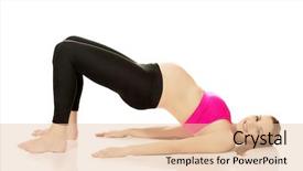  Presentation with pregnant woman in hospital - Theme with calm pregnant woman exercising yoga background and a lemonade colored foreground