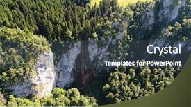  Presentation with waterfall - Audience pleasing PPT theme consisting of calm scenery background in slow backdrop and a ocean colored foreground