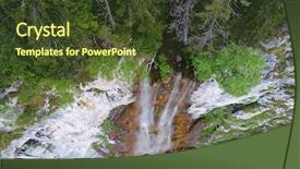  Presentation with top 10 waterfall - Theme consisting of calm scenery background in slow background and a tawny brown colored foreground