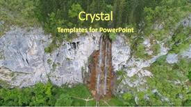  Presentation with waterfall - Audience pleasing slides consisting of calm scenery background in slow backdrop and a tawny brown colored foreground