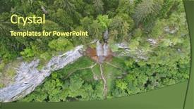  Presentation with top 10 waterfall - Colorful PPT layouts enhanced with calm scenery background in slow backdrop and a tawny brown colored foreground