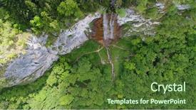  Presentation with top 10 waterfall - Presentation having calm scenery background in slow background and a  colored foreground