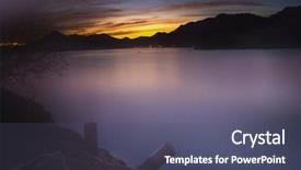  Presentation with soothing - Presentation design consisting of calm soothing gentle water background and a ocean colored foreground