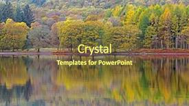  Presentation with autumn - Beautiful theme featuring calm surface of coniston water backdrop and a tawny brown colored foreground