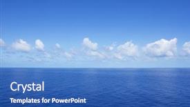  Presentation with vibrant blue - Theme enhanced with calm vibrant blue ocean background and a teal colored foreground