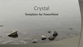  Presentation with finland - Slide set having calm-waves-at-the-gulf background and a light gray colored foreground