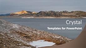  Presentation with water reservoir - PPT layouts consisting of calm-winter-dusk-over-horsetooth background and a gray colored foreground