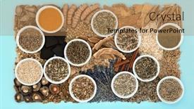  Presentation with blue calming - Slide deck enhanced with calming-nervine-foods-to-reduce background and a coral colored foreground