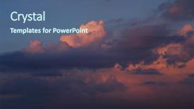  Presentation with cloud - Colorful presentation design enhanced with calming storm - colorful dramatic sky with cloud backdrop and a ocean colored foreground