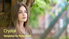  Presentation with rain - Amazing PPT theme having calming storm - young attractive woman hiding backdrop and a tawny brown colored foreground