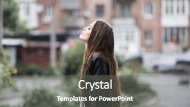  Presentation with liquid roof rain drops - PPT theme featuring calming storm - young attractive woman standing background and a gray colored foreground