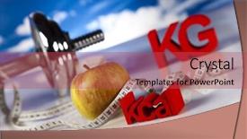  Presentation with drugs food interactions - Amazing presentation theme having calorie kilograms fitness food backdrop and a red colored foreground