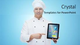  Presentation with food technology - Slides having calories and vitamin chart background and a  colored foreground